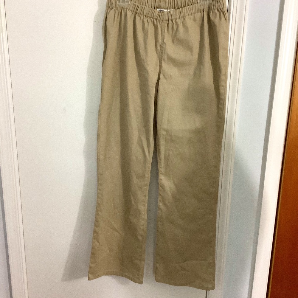 VTG DG 2 by DIANE GILMAN STRETCHY BEIGE LARGE PANTS BOOTCUT ELASTIC WAIST